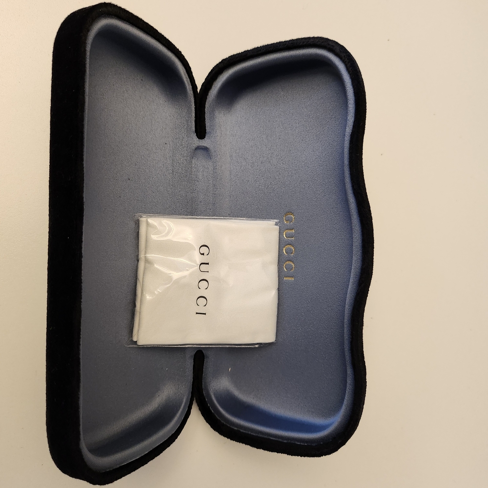 Gucci Black and Blue Eyewear Case